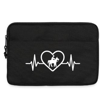 Horse riding heart - Laptop bag 13" - black - Front