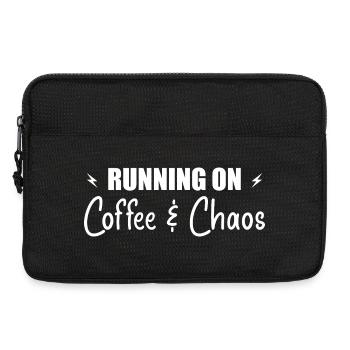 Kick it out with coffee and chaos - Laptop bag 13" - black - Front