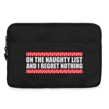 On the naughty list and regret nothing XMas Spruch - Laptop bag 13" - black - Front