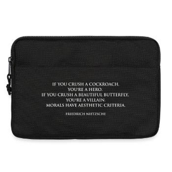 Ästhetische Moral: Nietzsche Zitat Geschenk - Laptoptasche 13" - Schwarz - Vorne