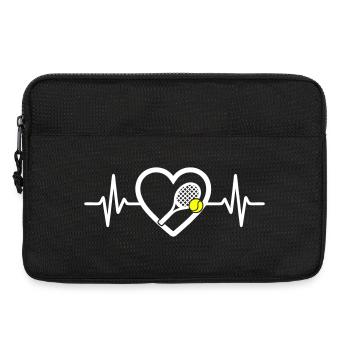 Tennis Heart Racquet Ball Sport Passion - Laptop bag 13" - black - Front