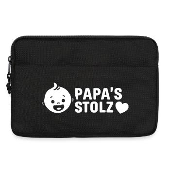 Papas Stolz Baby Kleinkind Kind Neugeborenes - Laptoptasche 13" - Schwarz - Vorne