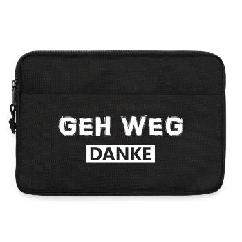 Geh weg danke - Laptoptasche 13" - Schwarz - Vorne
