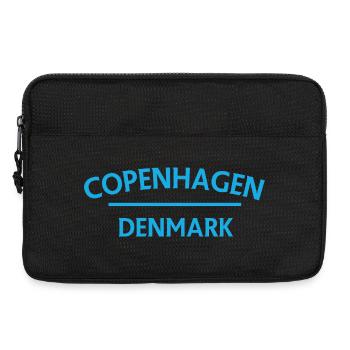 Kopenhagen – Dänemark Textdesign - Laptoptasche 13" - Schwarz - Vorne