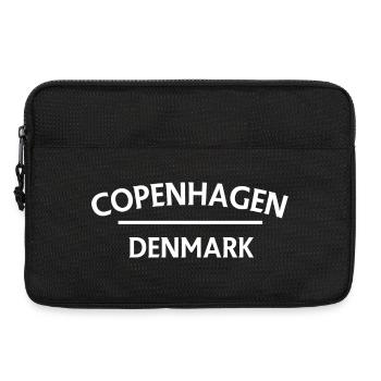 Copenhagen – Denmark Textdesign - Laptop bag 13" - black - Front