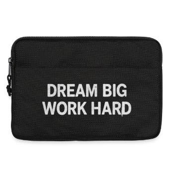 Dream Big, Work Hard - Bold motivation Typography - Laptop bag 13" - black - Front