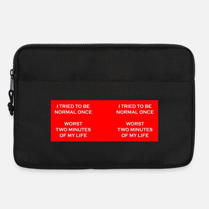 Try to be normal once - Laptop bag 13" - black