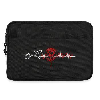 Horse Heartbeat ECG - Laptop bag 13" - black - Front