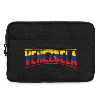 Venezuela in Tricolor Font - Laptop bag 13" - black - Front