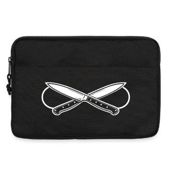 Infinity Kochmesser – Küchen Symbol - Laptoptasche 13" - Schwarz - Vorne
