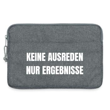Pas d’excuses Seulement des résultats | Chemise de travail - Sacoche pour ordinateur portable 13 pouces - gris chiné - Devant