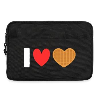 I Love Waffles Heart Waffle Breakfast - Laptop bag 13" - black - Front