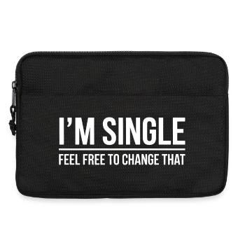 Single Sprüche Singles Lustiges Single Geschenk - Laptoptasche 13" - Schwarz - Vorne