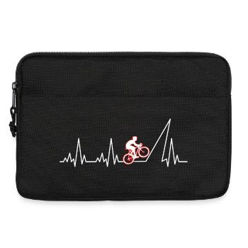 Fahrrad Herzschlag Radfahrer - Laptoptasche 13" - Schwarz - Vorne