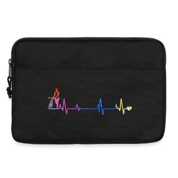 Regenbogen Puls Silhouette - Laptoptasche 13" - Schwarz - Vorne