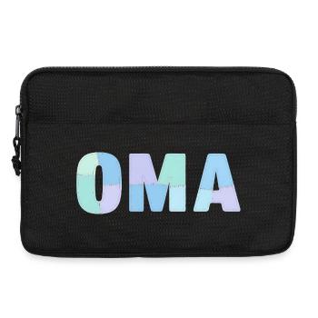 Patchwork Geschenkidee für Oma Muttertag - Laptoptasche 13" - Schwarz - Vorne