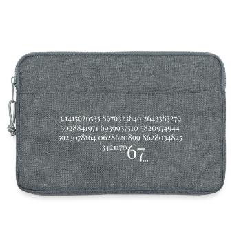 67 in Pi - Soixante-sept Numéro 67 Meme Pi Jour Six S - Sacoche pour ordinateur portable 13 pouces - gris chiné - Devant