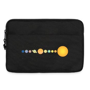 Sonnensystem Planeten Reihe Minimalistisch - Laptoptasche 13" - Schwarz - Vorne