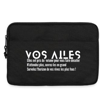 "VOS  AILES " - Prenez de l'Altitude - Sacoche pour ordinateur portable 13 pouces - noir - Devant