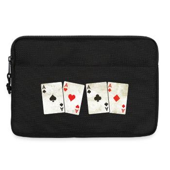 Vintage Retro Aces – Spielkarten – Poker - Laptoptasche 13" - Schwarz - Vorne