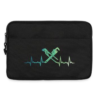 Heating engineer, plumber's heartbeat - Laptop bag 13" - black - Front