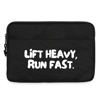 Schweres Heben, schnell laufen. - Laptoptasche 13" - Schwarz - Vorne
