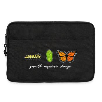 Graphique inspirant de fan papillon - Sacoche pour ordinateur portable 13 pouces - noir - Devant