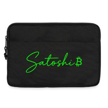 Satoshi Bitcoin Design for Crypto Fans - Laptop bag 13" - black - Front