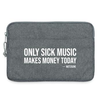 Only sick music makes money today by Nietzsche  - Laptop bag 13" - heather grey - Front