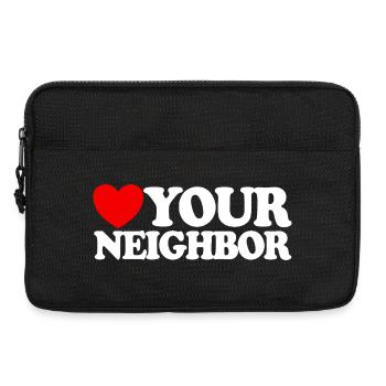 Nächstenliebe – Christlicher Glaube – Jesus - Laptoptasche 13" - Schwarz - Vorne
