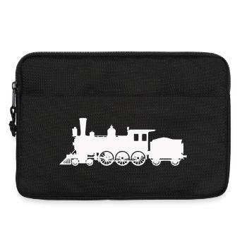 Silhouette de locomotive à vapeur - Sacoche pour ordinateur portable 13 pouces - noir - Devant