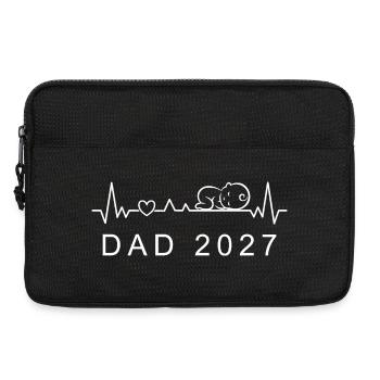 Future Dad 2027 Heartbeat Announcement Pregnancy - Laptop bag 13" - black - Front