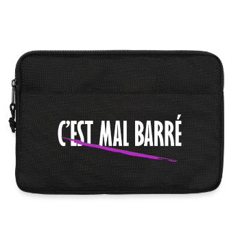 C'est mal barré - Sacoche pour ordinateur portable 13 pouces - noir - Devant