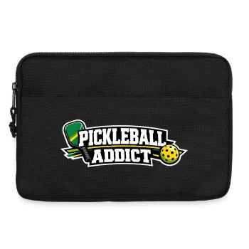 Pickleball Addict Logo - Sacoche pour ordinateur portable 13 pouces - noir - Devant