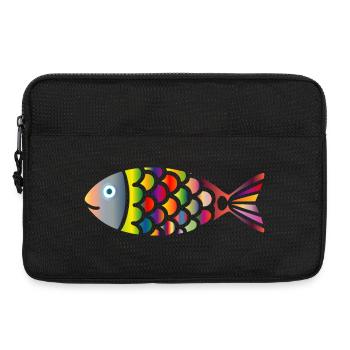 Colorful Fish | Colourful sea motif - Laptop bag 13" - black - Front