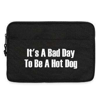 Aujourd’hui est une mauvaise journée pour être un hot-dog - Sacoche pour ordinateur portable 13 pouces - noir - Devant
