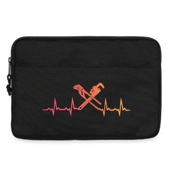 Chauffagiste Sunset battement de coeur de plombier - Sacoche pour ordinateur portable 13 pouces - noir - Devant