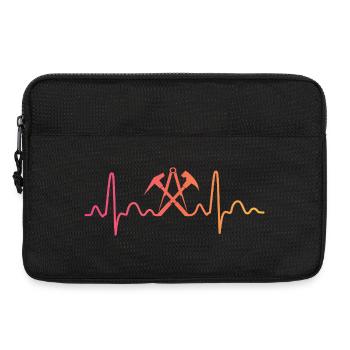Sunset Dachdecker Herzschlag-Dachdecker - Laptoptasche 13" - Schwarz - Vorne