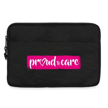 For proud nursing professionals: proud to care logo - Laptop bag 13" - black - Front