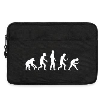 funny evolution smartphone mobile phone addiction logo - Laptop bag 13" - black - Front