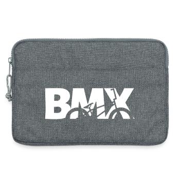 BMX Rider Shirt for Kids & Bikers - Laptop bag 13" - heather grey - Front