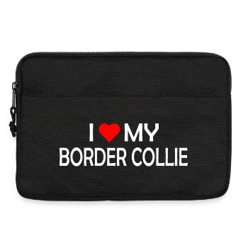 Ich liebe meinen Border Collie - Laptoptasche 13" - Schwarz - Vorne