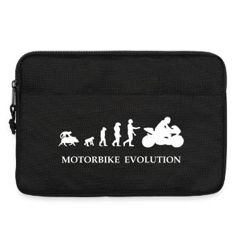 EVOLUTION MOTORBIKE biker motorcycle fun Outfit - Laptoptasche 13" - Schwarz - Vorne