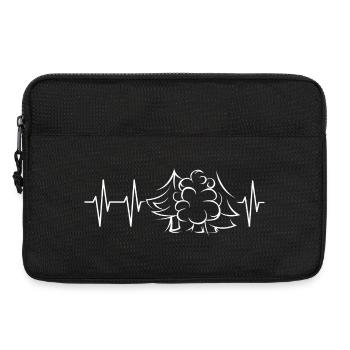 bushcraft Wald Symbol Bäume Herzschlag Puls EKg - Laptoptasche 13" - Schwarz - Vorne
