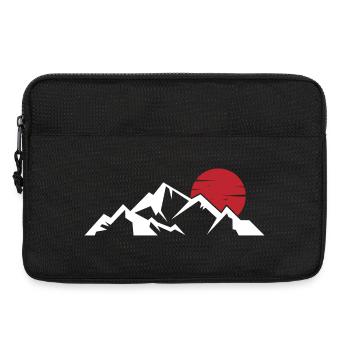 Crimson Sun Over Snowy Peaks - Laptop bag 13" - black - Front