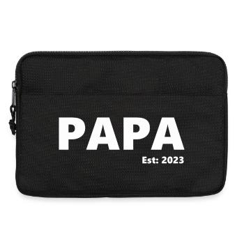 Endlich Vater - Geburt u.stolzer Vater 2023 - Papa - Laptoptasche 13" - Schwarz - Vorne