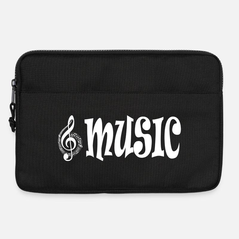 Music - Retro Classic Typography Style - Laptop bag 13" - black