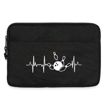 Battement de cœur de bowler - Sacoche pour ordinateur portable 13 pouces - noir - Devant