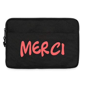 MERCI. THANKS. THANK YOU. ANNIVERSAIRE. NAISSANCE. - Sacoche pour ordinateur portable 13 pouces - noir - Devant