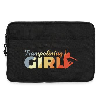 Funny trampoline girl - Laptop bag 13" - black - Front